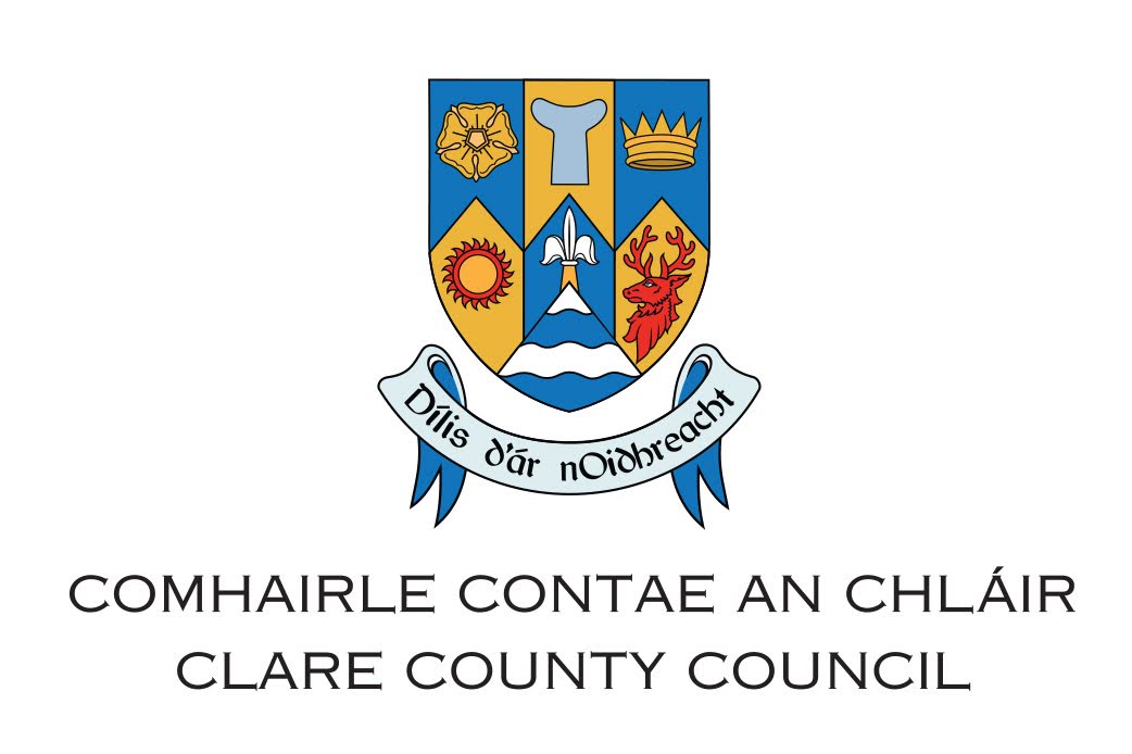 Give the text in this image. Just the text below the logo:7:54 AMClaude responded: COMHAIRLE CONTAE AN CHLÁIRCOMHAIRLE CONTAE AN CHLÁIR CLARE COUNTY COUNCIL